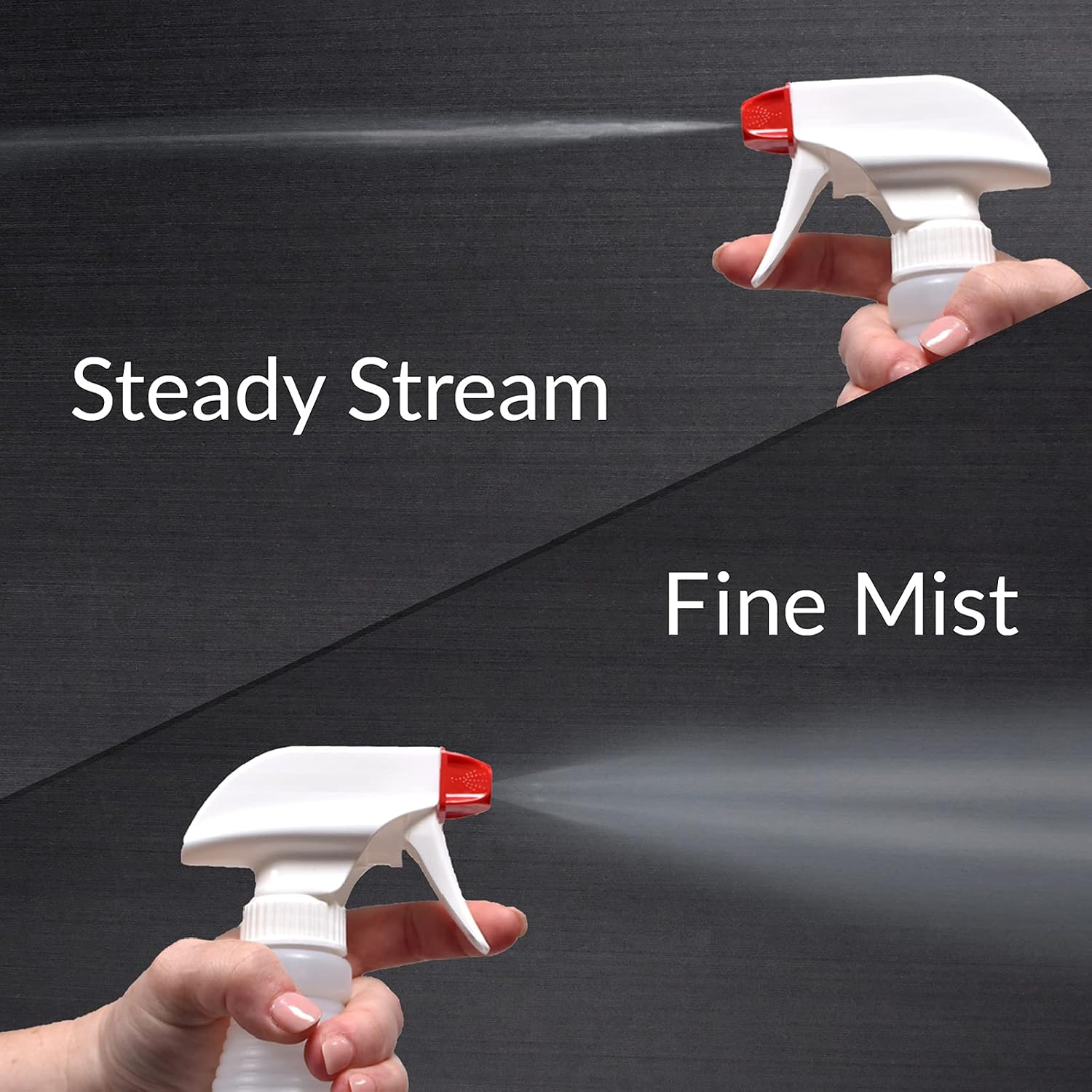 Plastic Spray Bottles USA Made 4 Pack 16 oz Leak Proof Empty Refillable Mist/Stream for Cleaning Solutions, Plants