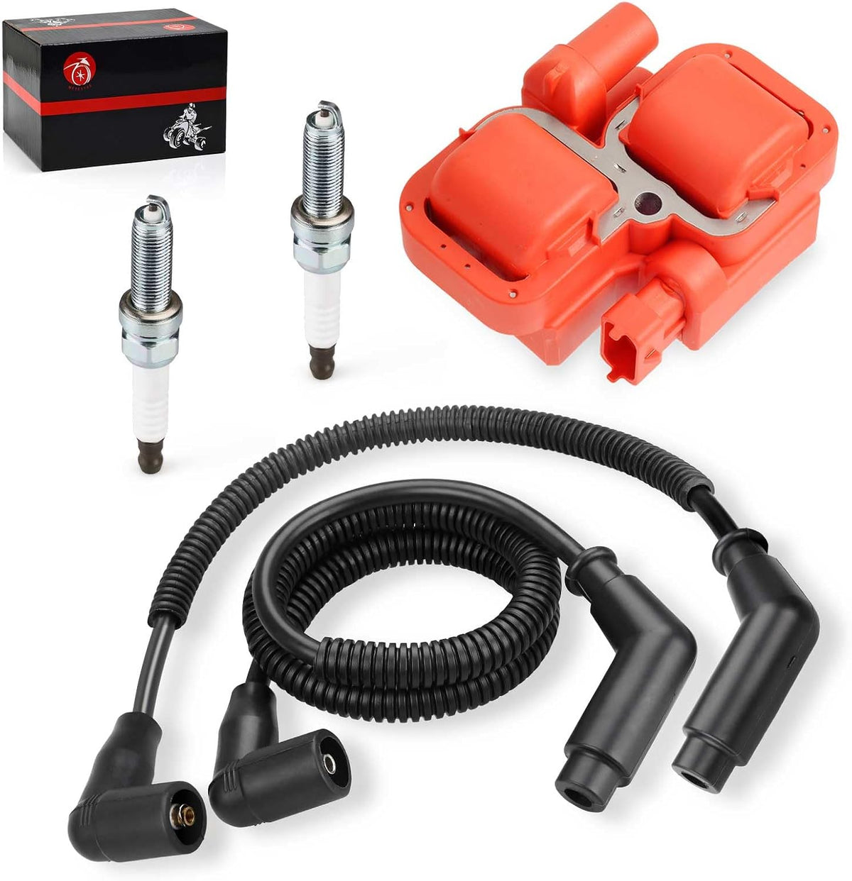 Ignition coil & Spark plug w/Wire Cap for Can-Am Maverick Max 1000 1000R