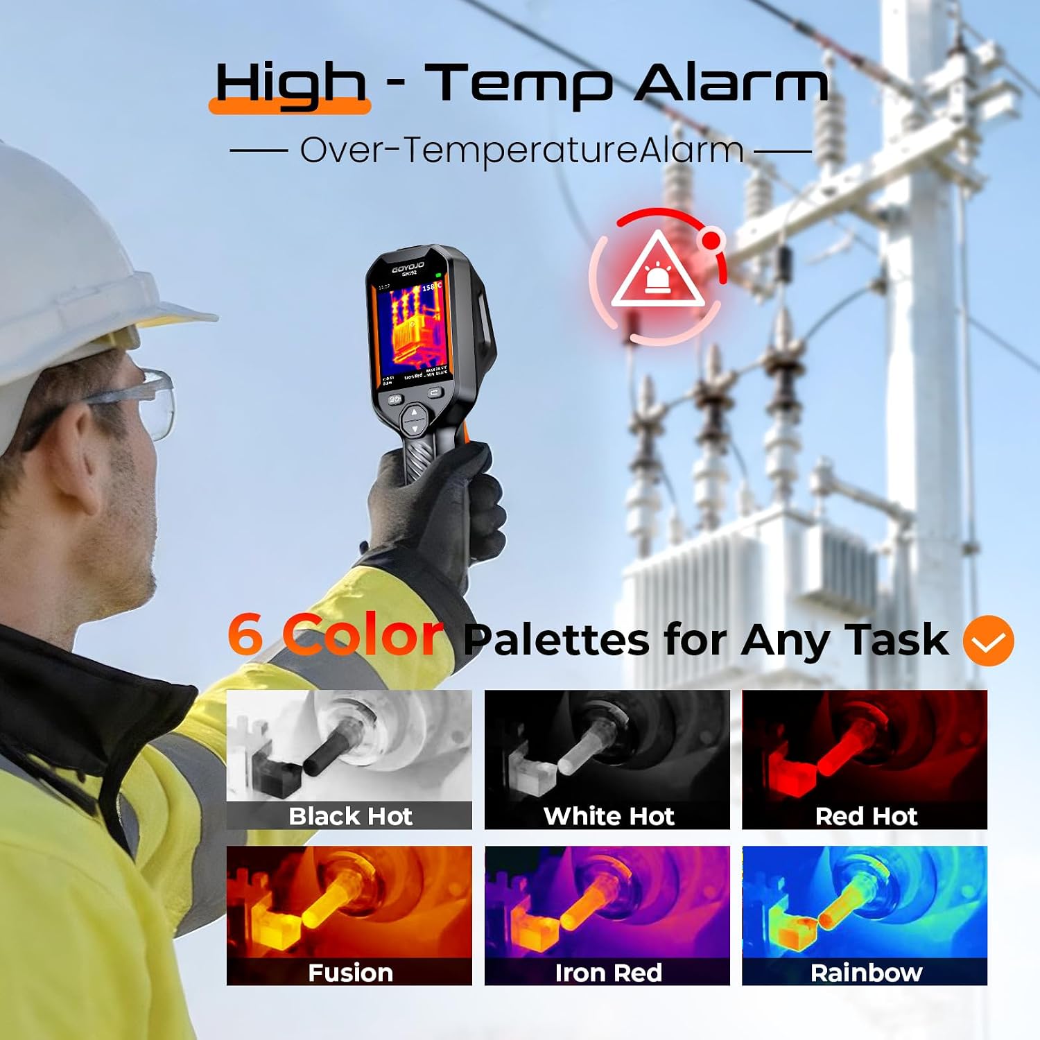 GH192 Thermal Imaging Camera 240X240 Super IR Resolution with 2MP Visual Camera and Fusion Imaging, 25Hz Handheld