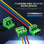 DaFuRui 20 Pairs 3 Pin 5.08mm PCB Mount Phoenix Type Connector with Plug