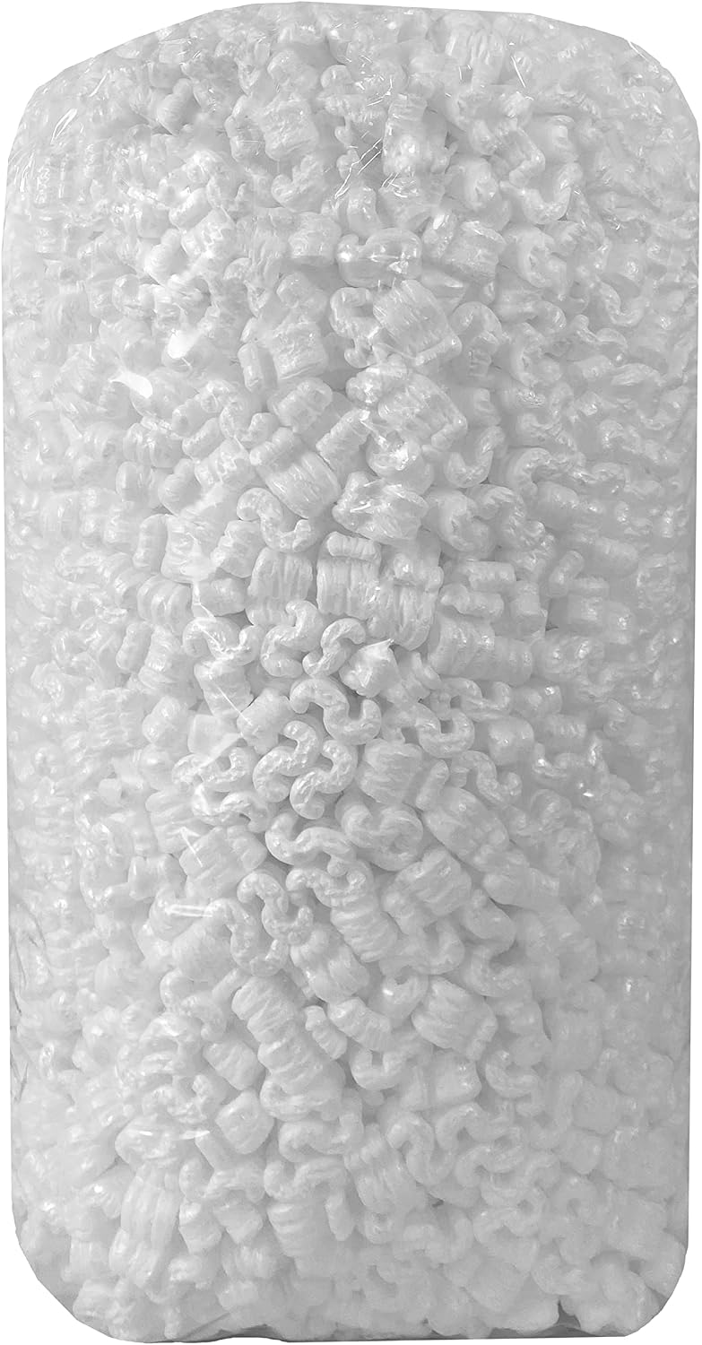 Packing Peanuts 3.5 cu. ft. (22.5 Gallons) S Shaped, Cushioning (1-Pack, White), Packing Peanuts For Shipping