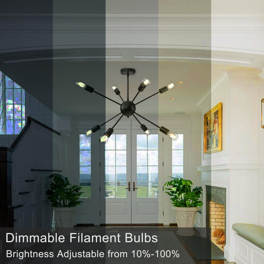 A19 LED Edison Light Bulb, E26 Dimmable Bulb, 60W Equivalent, 12 Pack