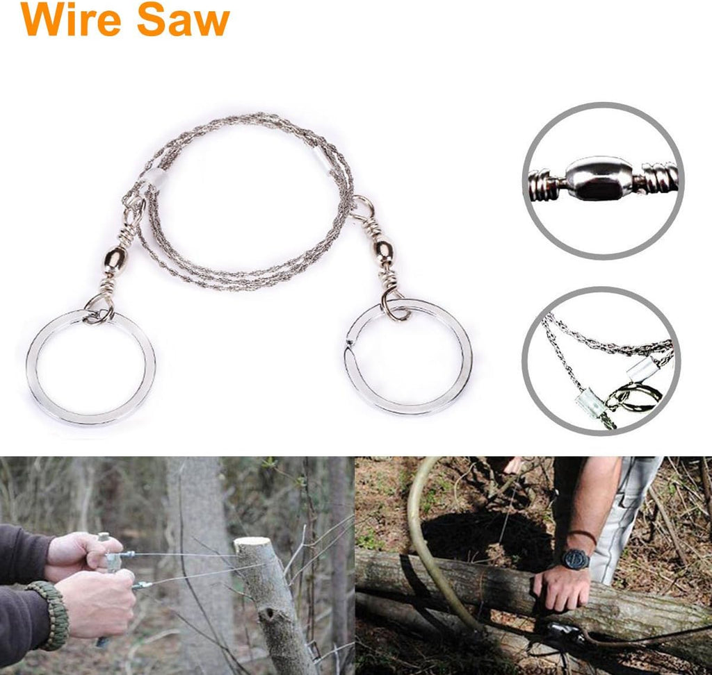 Survival Kit Outdoor Emergency Gear Kit for Camping Hiking Travelling or Adventures (Black)