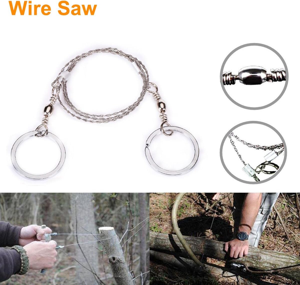 Survival Kit Outdoor Emergency Gear Kit for Camping Hiking Travelling or Adventures (Black)