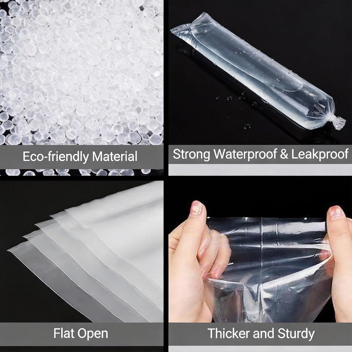Clear Plastic Sleeves 4x40 Inch, 100 Pack Poster Poly Bags