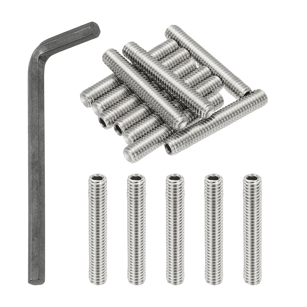 PATIKIL 5/16-18x2 Hex Socket Grub Screws, 10 Pcs Cup Point Set Screw with Wrench