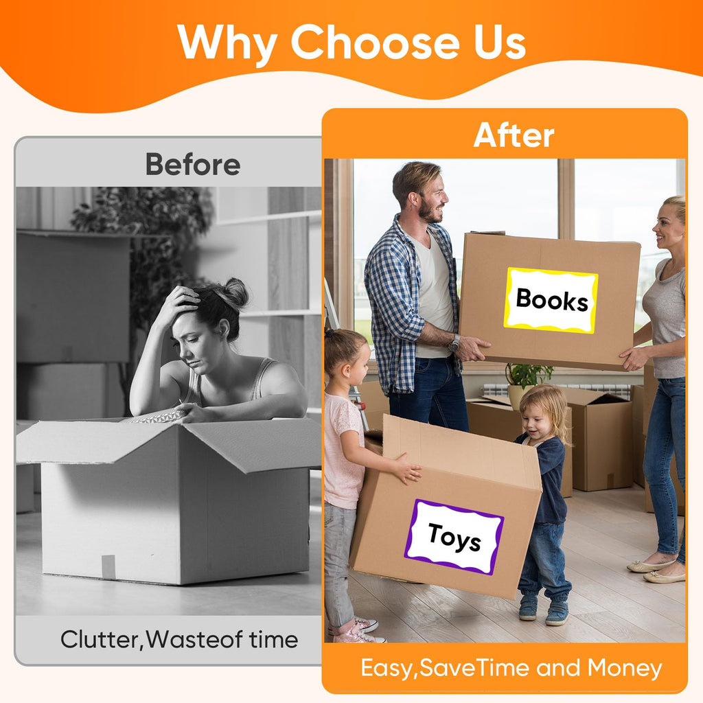 6 x 4 inch Large Moving Labels for Boxes, Packing Labels Stickers for Moving Color Coded Blank Labels Stickers