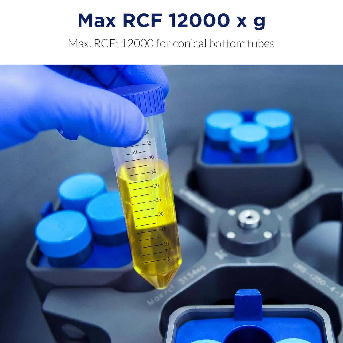 Conical Centrifuge Tubes 50mL, 25 Pcs Sterile Test Tubes with Screw Cap