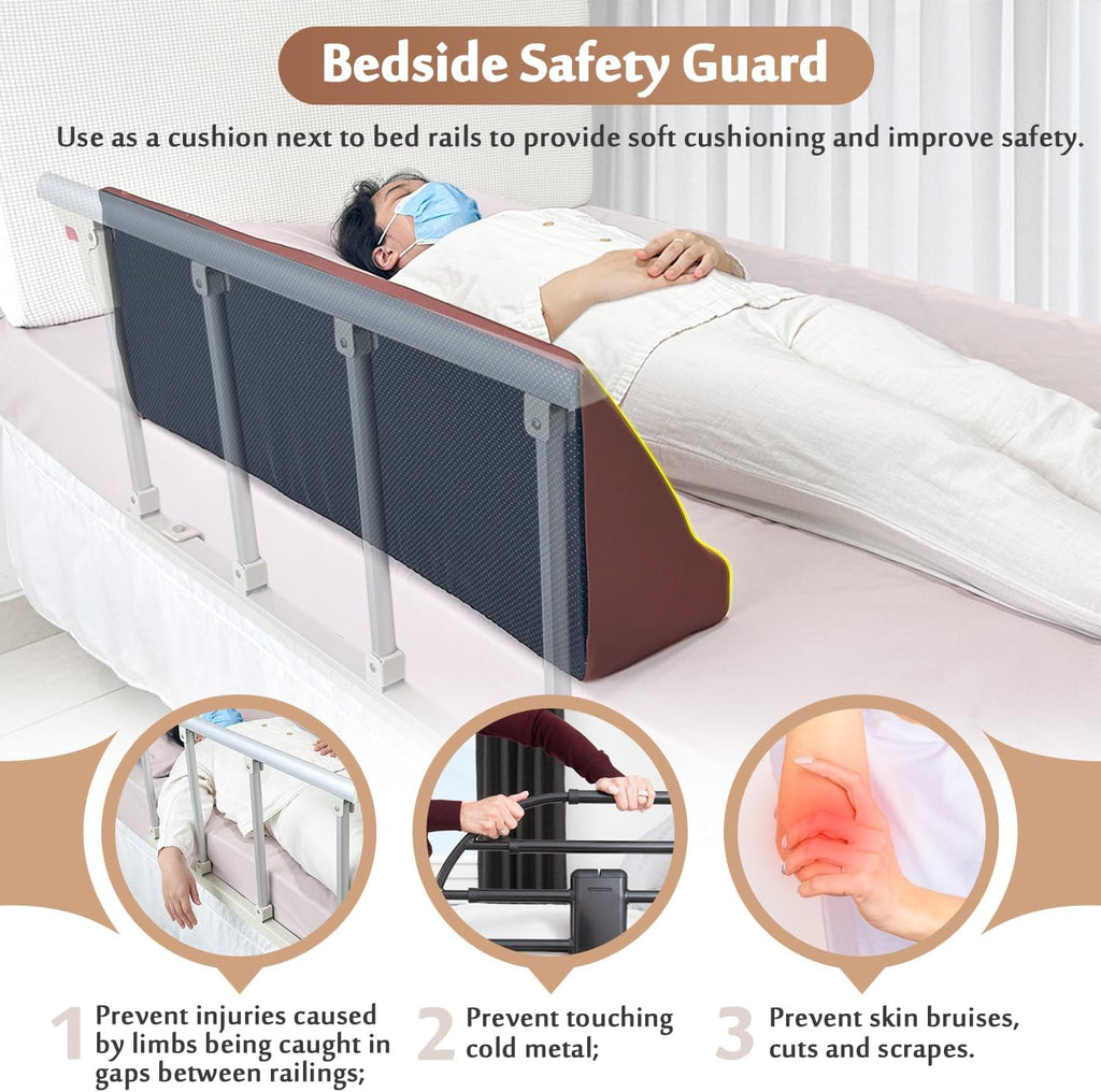 Bed Rail Foam Wedge for Elderly Adults Safety Bed Rails Padding Railing Protector Seniors Assist Side Rails Bed Guard