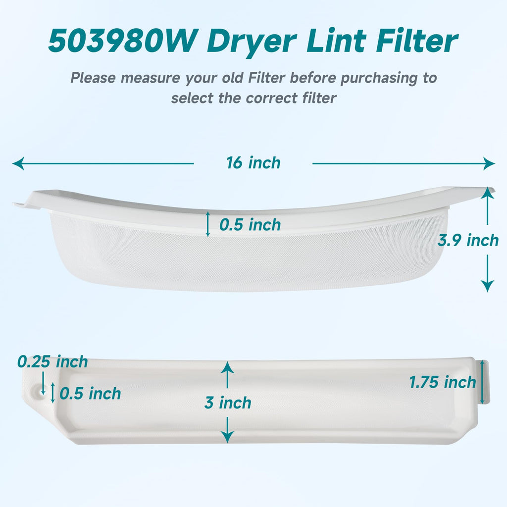 503980W Dryer Lint Filter Replacement Compatible with Speed Queen