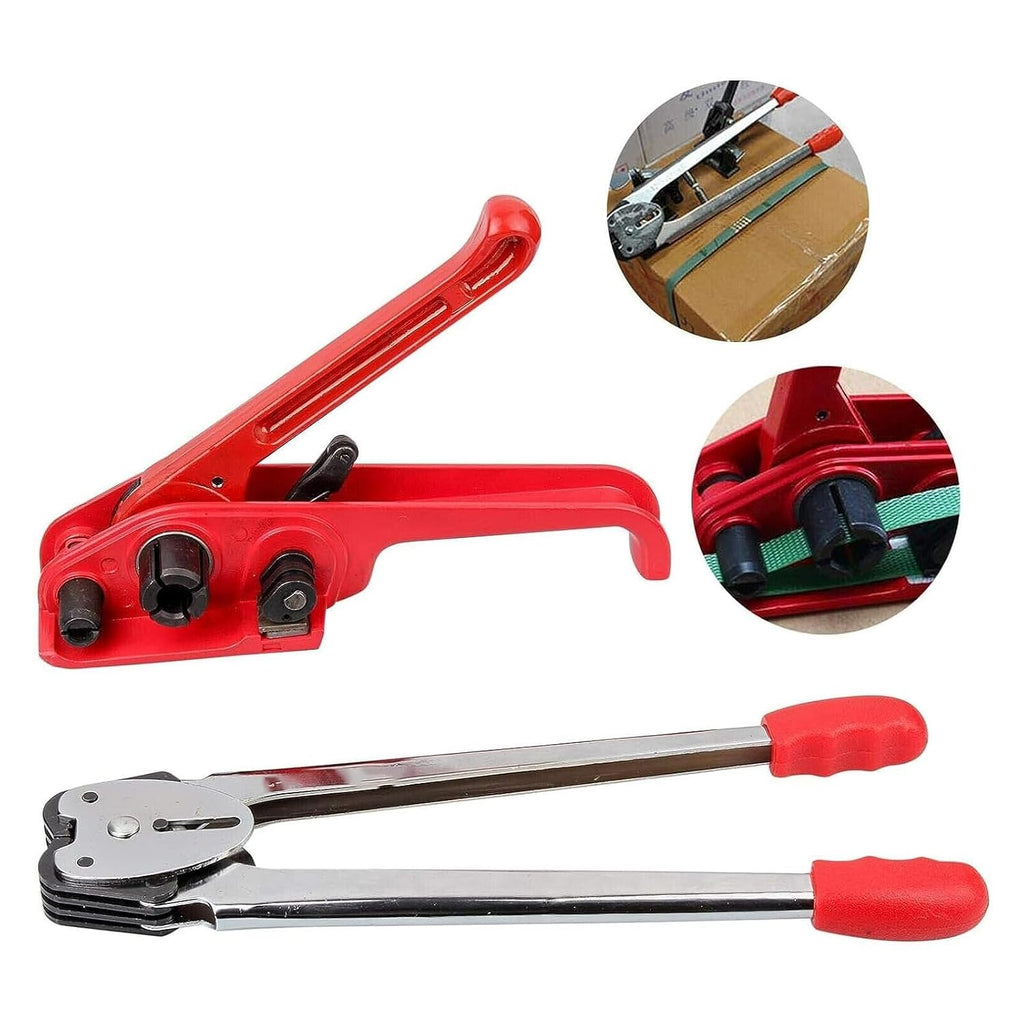 Packaging Banding Strapping Kit, Pallet Poly Strapping Kit | Tensioner Tool Sealer, Banding Tool, 4000" Length x 1/2"