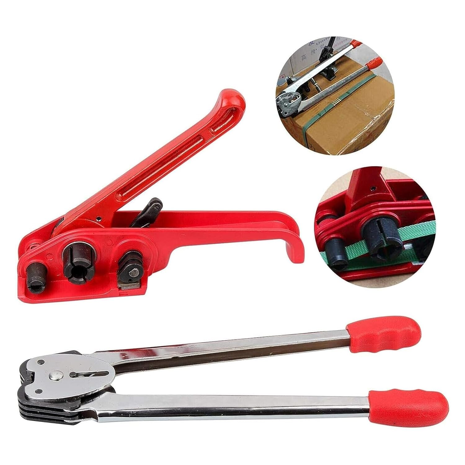 Packaging Banding Strapping Kit, Pallet Poly Strapping Kit | Tensioner Tool Sealer, Banding Tool, 4000" Length x 1/2"