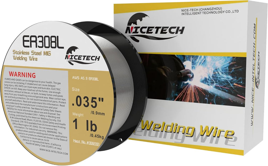 ER308L Stainless Steel MIG Welding Wire .035" Diameter 1 Pound Spool