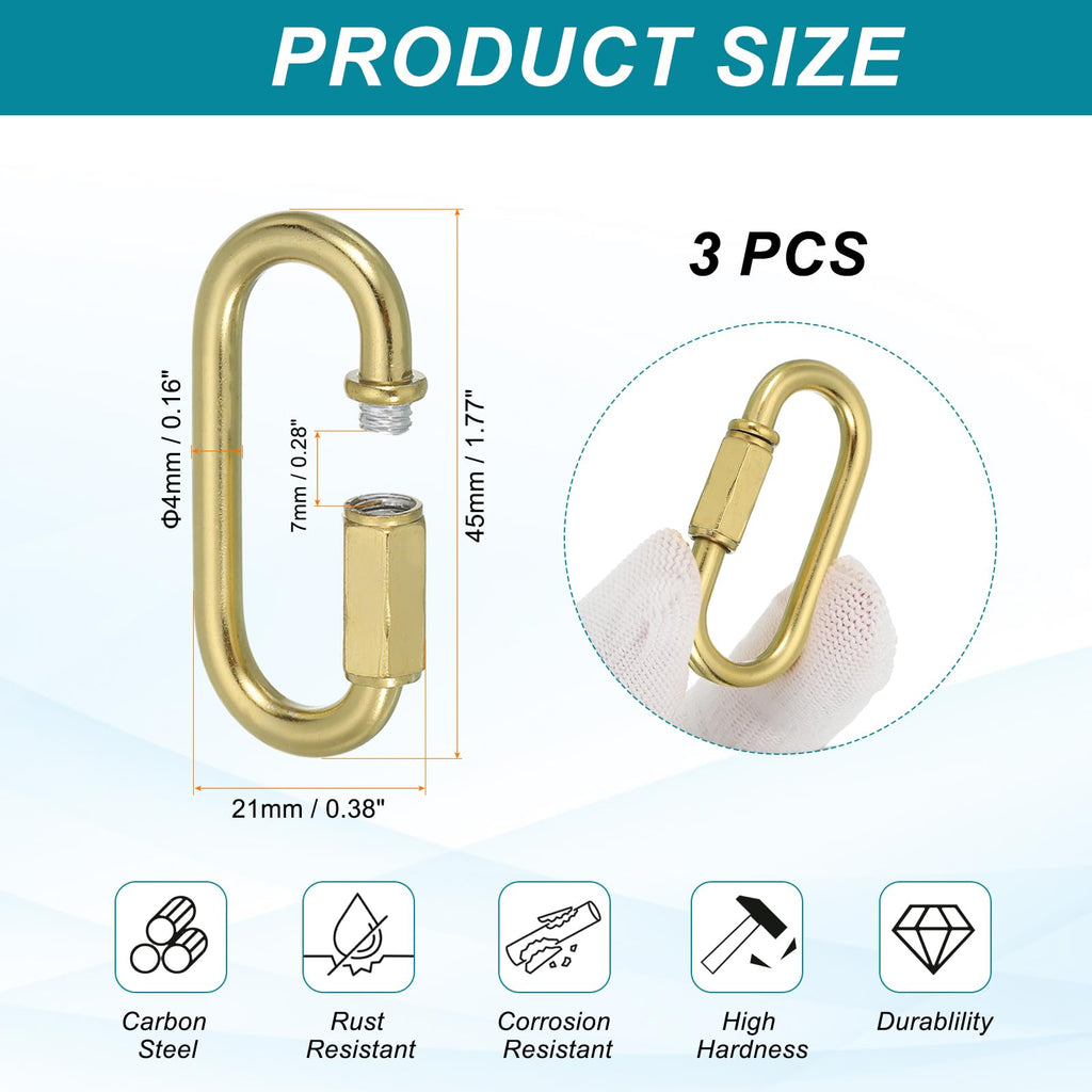 MECCANIXITY Chain Connectors 4mm Thick Copper 3Pack