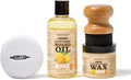 Clark’S Cutting Board Oil and Wax Kit – Includes Food Grade Mineral Oil (12oz), Finishing Wax (6oz), Applicator, &
