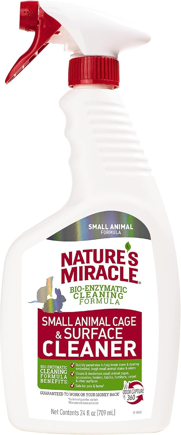 Nature’s Miracle Small Animal Cage and Surface Cleaner, Bio-Enzymatic Cleaning Formula, Destroy Tough Stains and