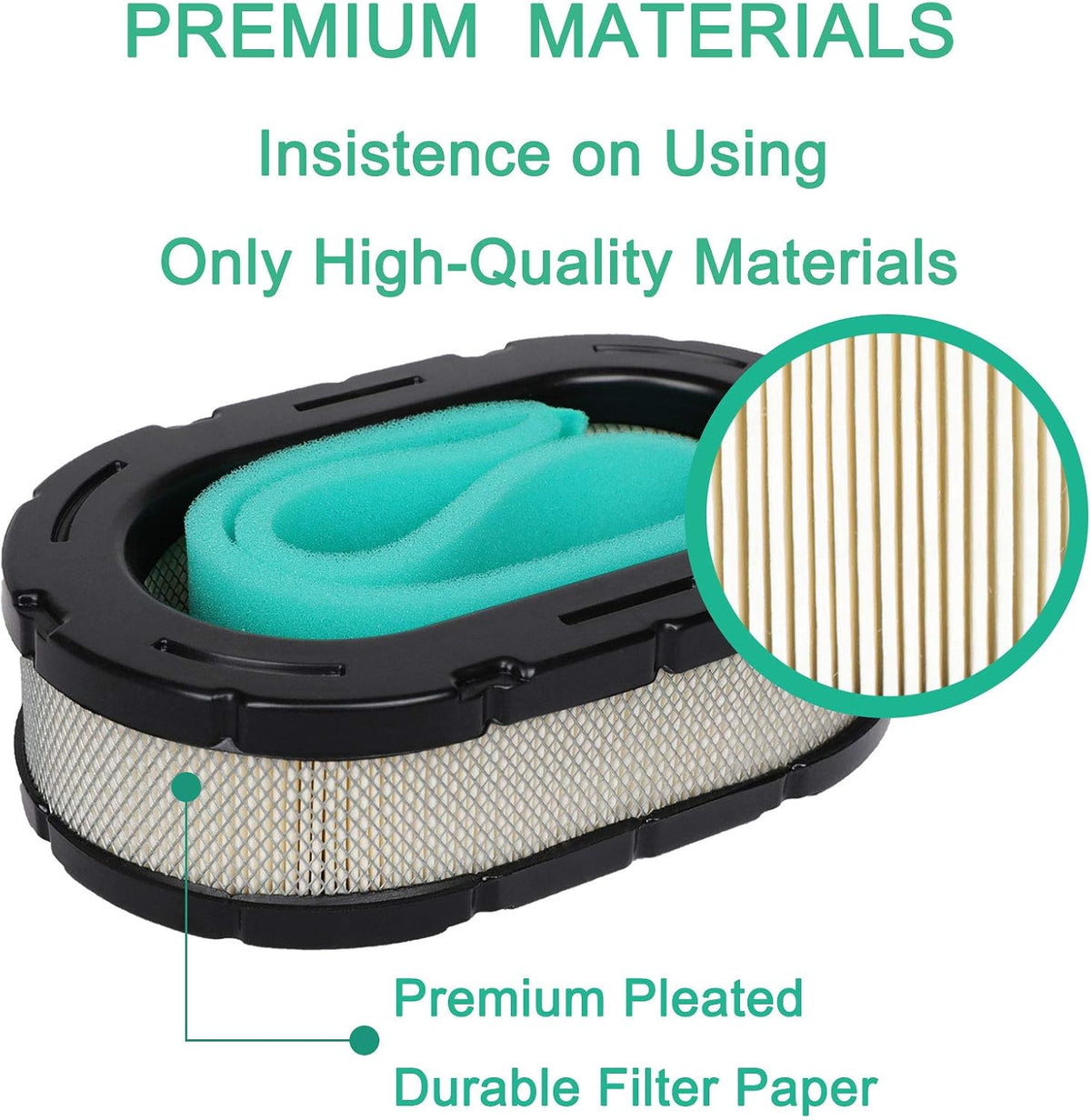 2 Pack 32 083 09-S Air Filter for Kohler 7000 Series KT715 KT725 KT730 KT735 KT740 KT745 Engine Cub Cadet Lawn Mower, Premium 32 083 09 KH-32-883-09-S1 Air Filter