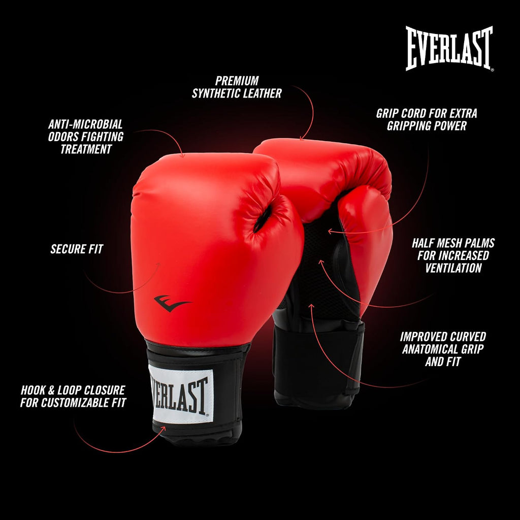 Prostyle 2 Boxing Gloves, Entry Level Training Gloves for Men and Women, Secure Fit Hook and Loop Closure &