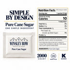 Pure Cane Sugar Packets, Individually Wrapped White Sugar, Kosher, Made in USA