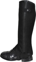 Equestrian Riding Unisex Half Chaps Amara Adult | Synthetic Leather Zip-Up Pair | Accurate Size Chart in Images.