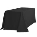 LinenTablecloth 90 x 156-Inch Rectangular Polyester Tablecloth Black