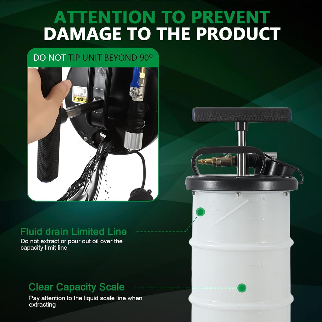 Oil Extractor Pump 7L Manual Pneumatic Fluid Extractor for Oil Change