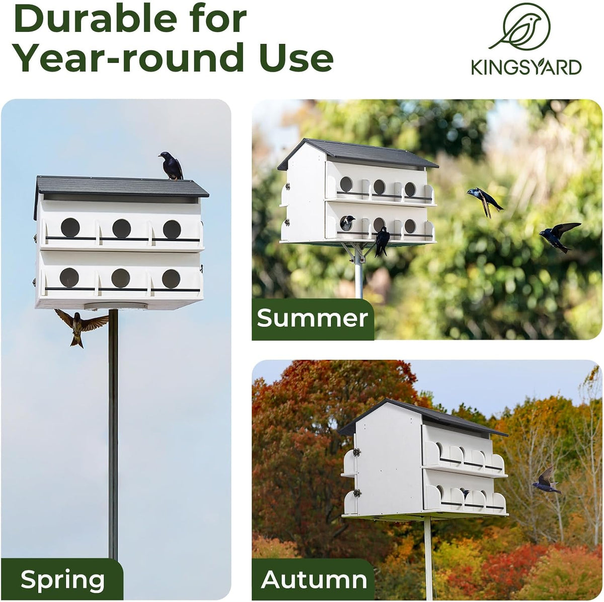 12-Room Pre-Assembled Purple Martin House