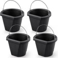 4 Pcs Rubber Horse Feed Bucket Hanging, 18 Quart 4.5 Gallon