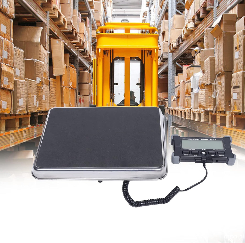 440lb Digital Shipping and Postal Scale, with Heavy Duty Stainless Steel Large Platform, Industrial Floor Scale 2 AAA
