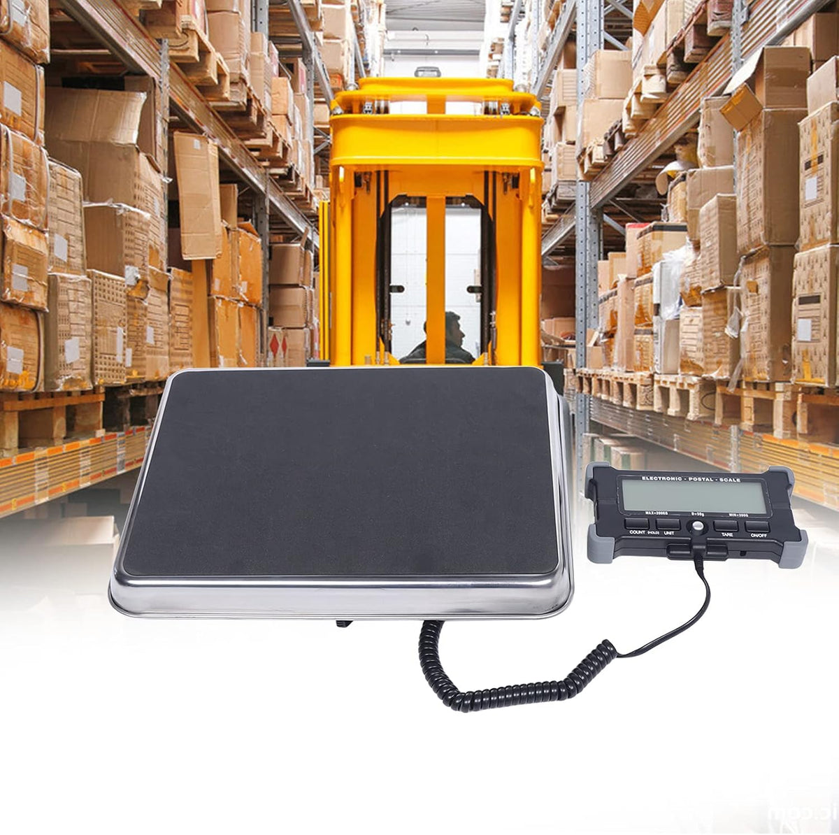 440lb Digital Shipping and Postal Scale, with Heavy Duty Stainless Steel Large Platform, Industrial Floor Scale 2 AAA