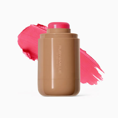 Cream Blush Stick — Juicy Babe, Hot Pink — Buildable Cream Blush for Cheeks & Lips, Satin Finish, Lightweight &