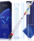 Hydrometer Test Kit, Triple Scale Alcohol Tester Hydrometer for Wine, Beer, Kombucha & Mead, Wine Making Kit, (ABV