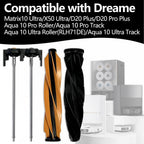 Main Brush & Bracket Set Compatible with Dreame X50 Ultra Robot Vacuum
