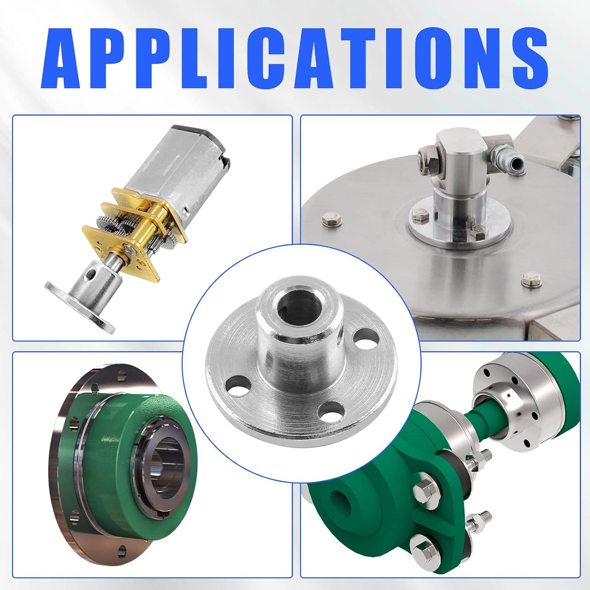 Bivethoi Rigid Flange Shaft Coupling, 5mm, 4 Pcs