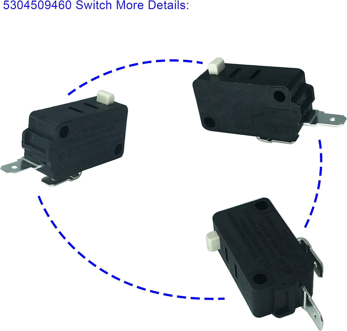 LONYE 5304509459&5304509460 Microwave Door Switch Replacement for Frigidaire Electrolux Microwave 5304464098 AP6230614 5304464099 AP6230615 PS12071303