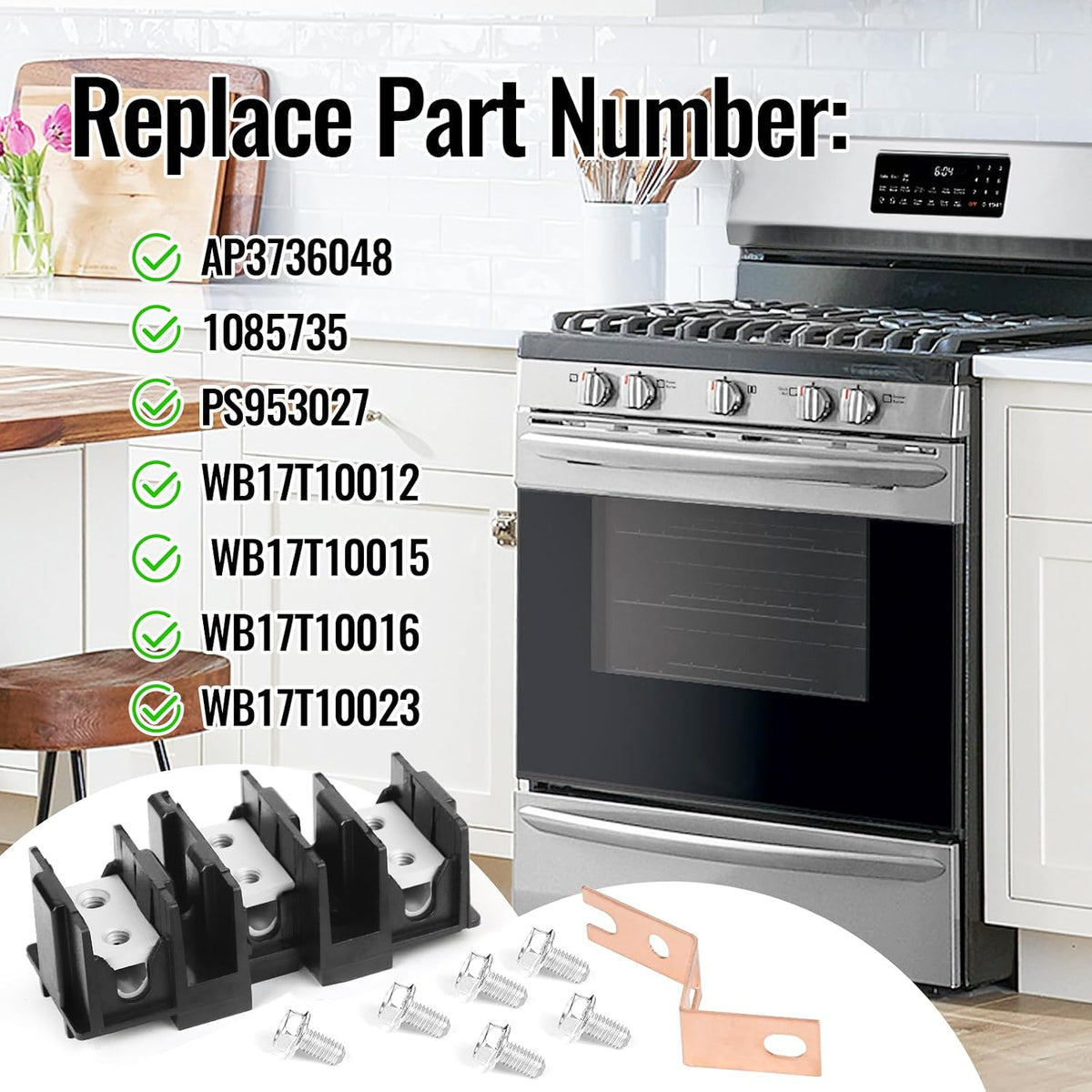 WB17T10011 Terminal Block Assembly for GE/Samsung Range/Stove/Oven