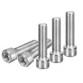 DTGN 1/2-13x2 Socket Head Cap Screws Bolts, 5Pcs 304 Stainless Steel 18-8, Machine Hex Socket Screw, Hex Drive, Bright Finish, UNC Coarse Thread Fully Threaded