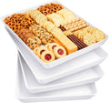 4-Pack 16" x 12" Extra Large Plastic Food Serving Trays for Party