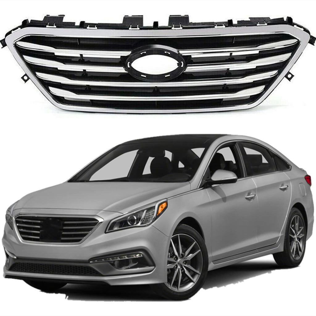 Front Bumper Factory Style Grille Replacement for Sonata 2015 2016