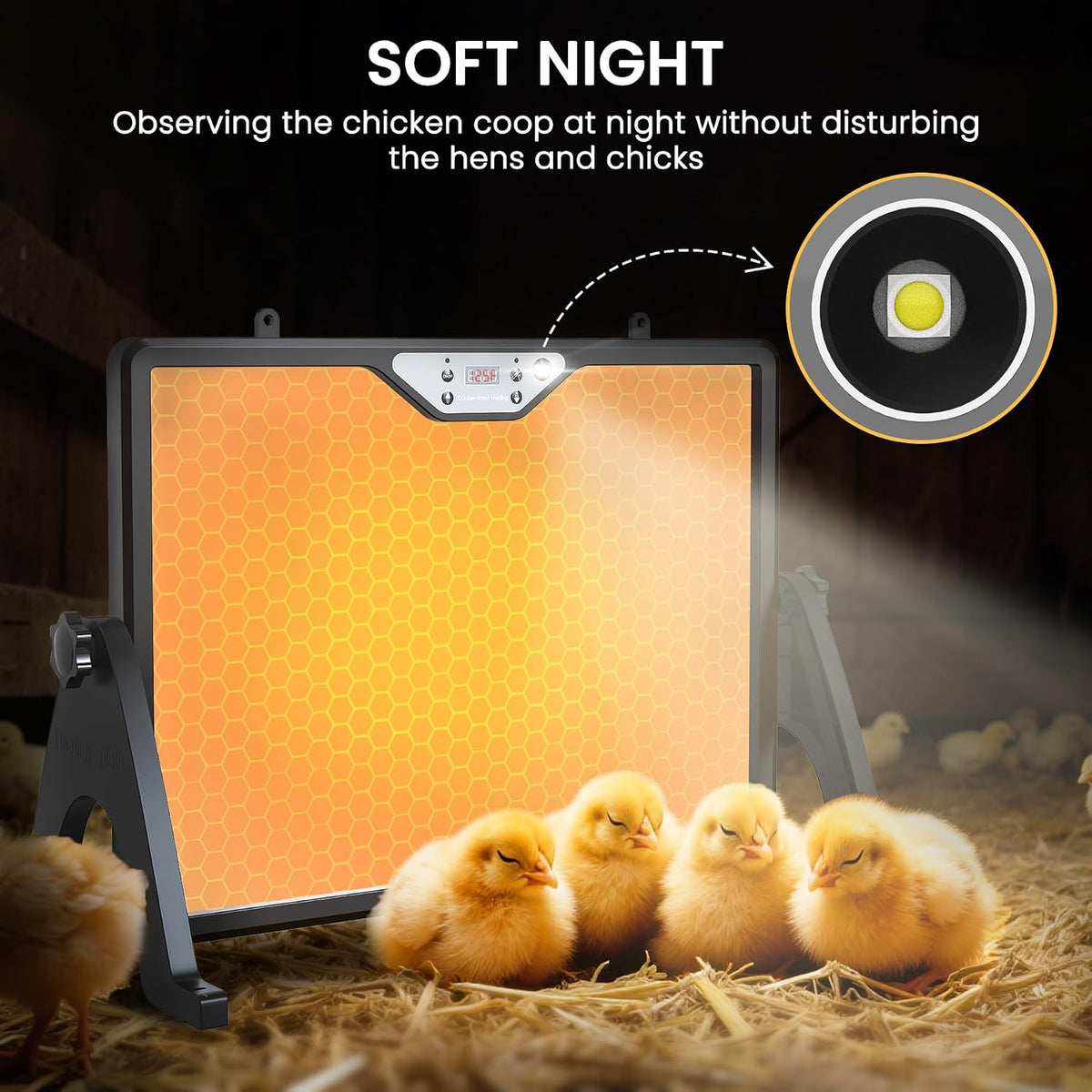 Chicken Coop Heater Brooder Plate, 180W Dual-Heating Chicken Heater