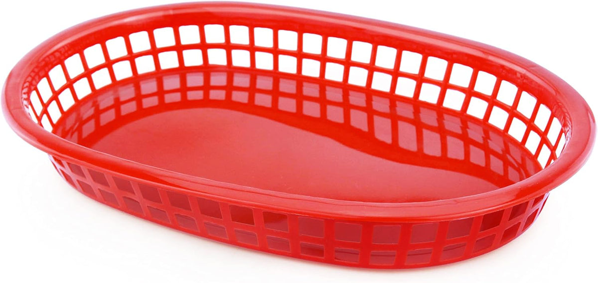 Fast Food Baskets, 10.5 x 7 Inch, Red