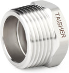 TAISHER 5PCS 304 Stainless Steel New Reducer Hex Bushing, 3/4" NPT Male x 1/2" NPT Female, Reducing Pipe Adapter Fitting