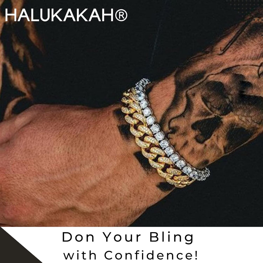 Gold Chain for Men - The Royal - Iced Out 14/20MM Gold/Platinum White/Rose Gold/Rhodium Black Cuban Link Chain