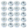 uxcell 10 Pcs 5/16"x24 Carbon Steel Serrated Hex Flange Lock Nuts