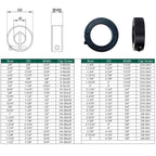 Shaft Collar 5/8" Bore, 1-5/16" OD, 7/16" Thickness, 1045 Carbon Steel Locking Collar for Mechanical Applications