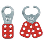420 Lockout Tagout Hasp with Vinyl-Coated Handle, Red