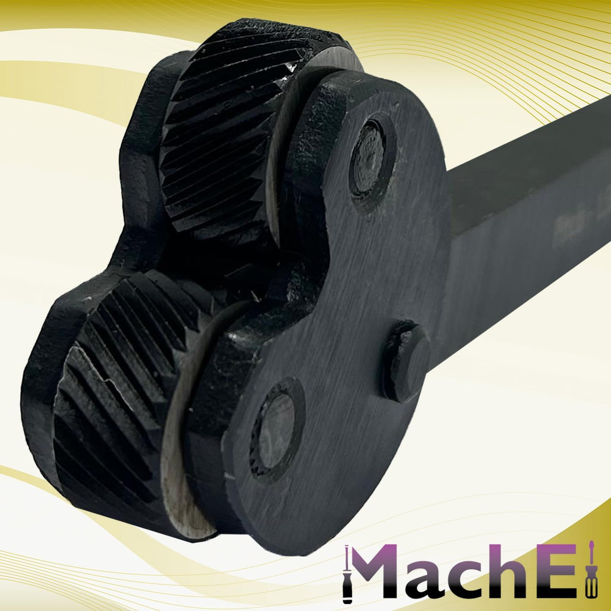 MachEl Knurling Tool with Pivot Head – Diamond Medium Pitch Pattern, 1/2" Square Shank – Precision Lathe Tool for Fine Texture Applications