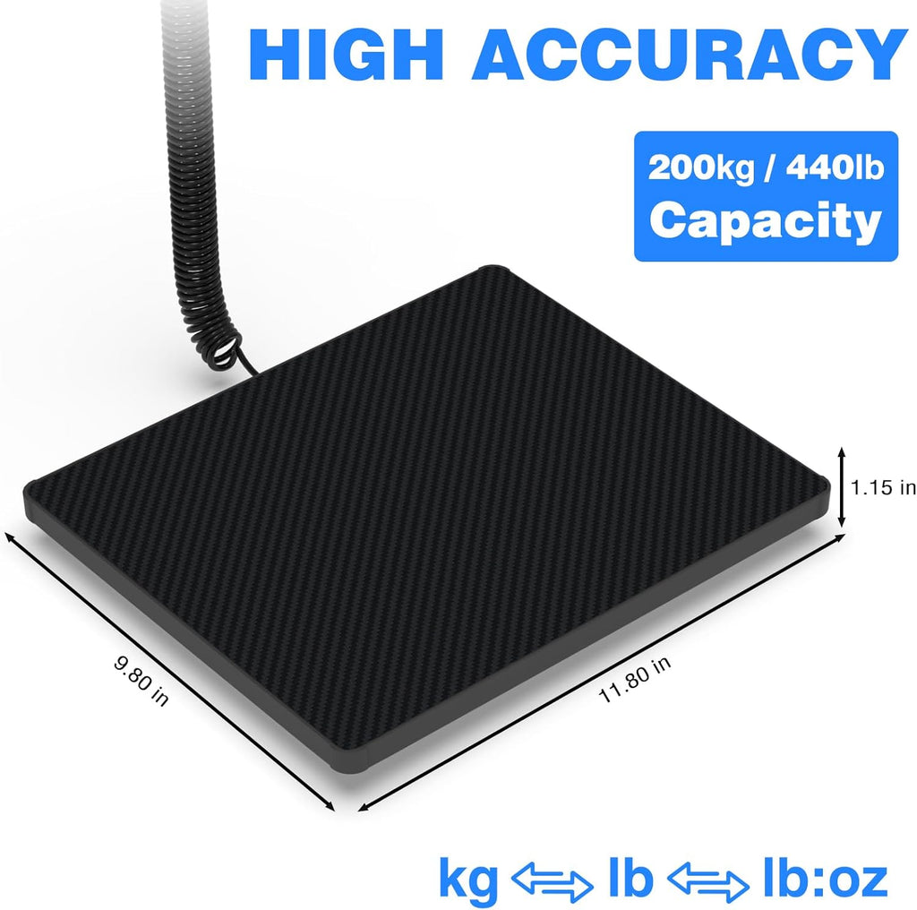 Shipping Scale 440LB/10g Accuracy, Postal Scale for Packages | with Hold and Tare Funtion, Digital Postage Scale for