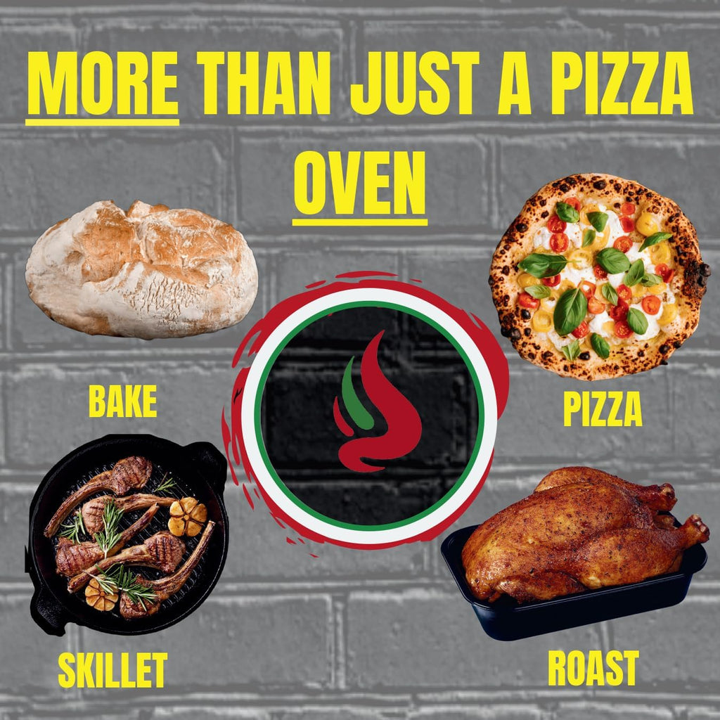 17"W x 18"D x 19"H Stainless Steel Premium Outdoor Kitchen Countertop Table Top Portable Propane Gas Pizza Oven with