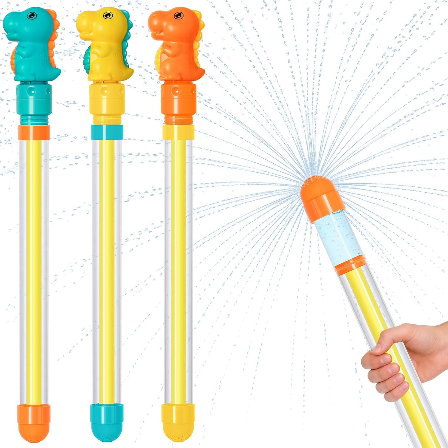 3 Pcs Firework-Shaped Spray Water Gun for Kids,Squirt Gun Umbrella-Shaped Spray for Swimming Pool Beach Summer